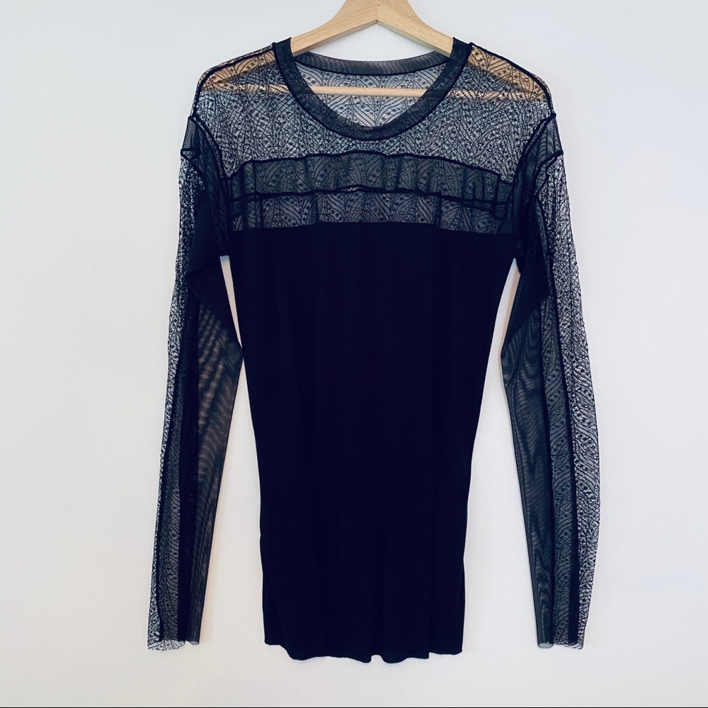 DKNY Long Sleeve Lace Top